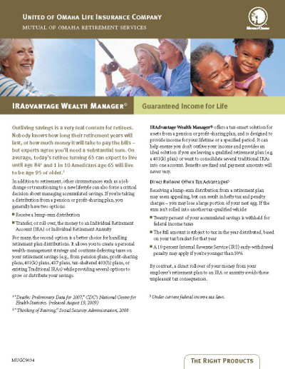 uo iradvantage wealth manager annuity brochure