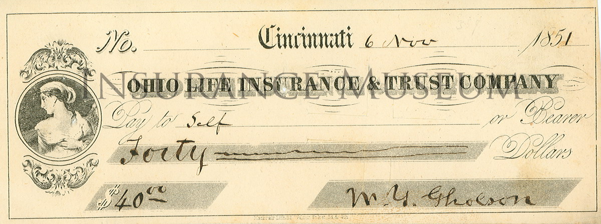 1851-11-06 - Ohio Life Insurance and Trust Company - Old Checks