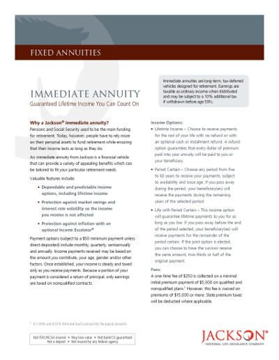 jackson immediate annuity brochure