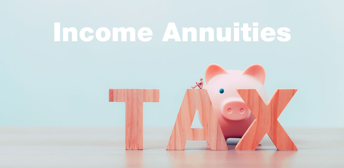A piggy bank standing behind the word taxes
