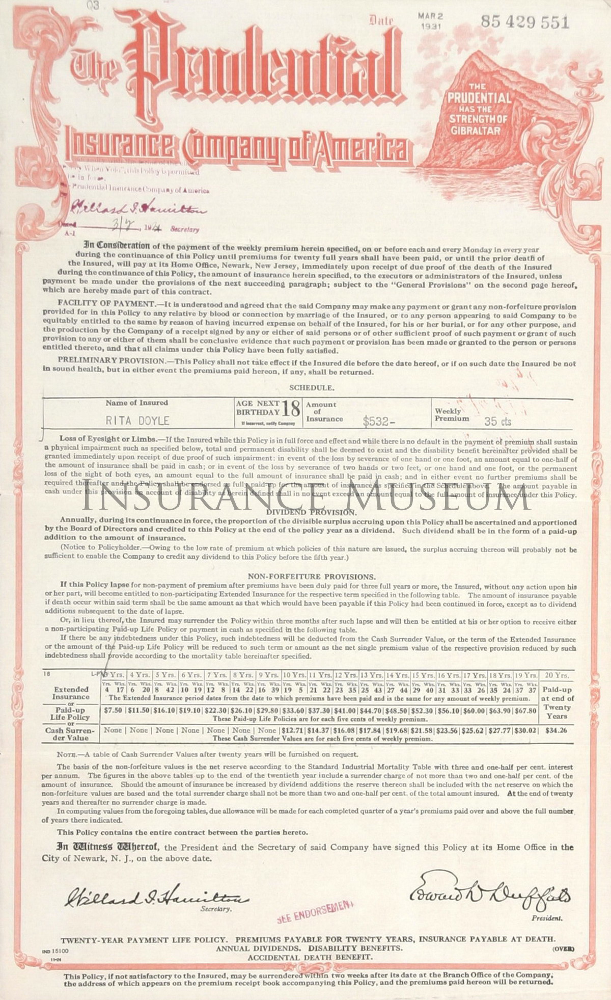 american insurance policy